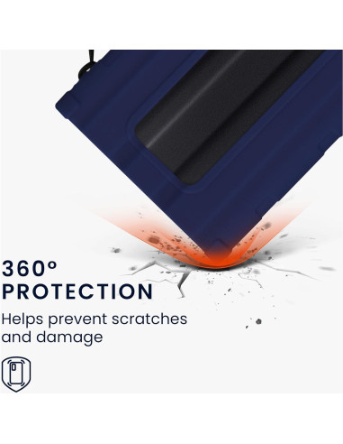 Funda de Silicona kwmobile para Samsung SSD T7 Shield - Azul