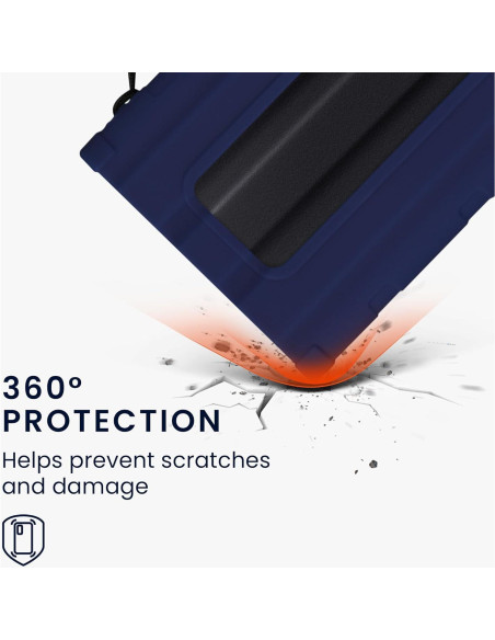 Funda de Silicona kwmobile para Samsung SSD T7 Shield - Azul