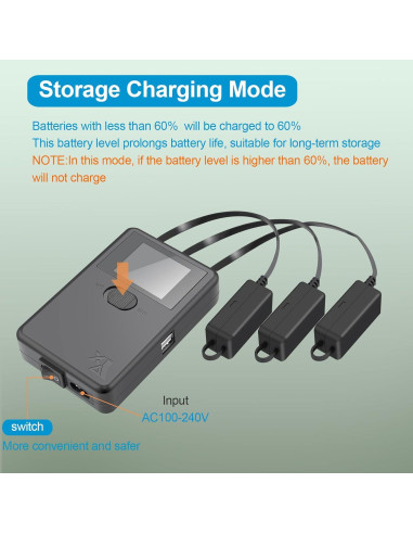 Cargador de Batería Hanatora para DJI Mini 4 Pro y Mini 3