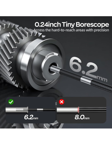 Cámara Endoscópica Articulada NIDAGE 7" HD 1080p IP67