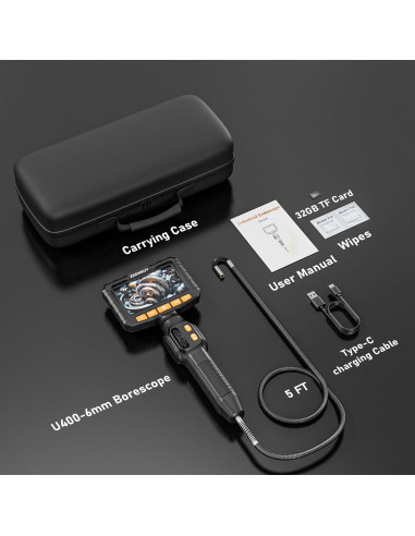Cámara Borescopio Articulada ZEENSUY 0.24" (6.1mm) 5FT (1.52m)