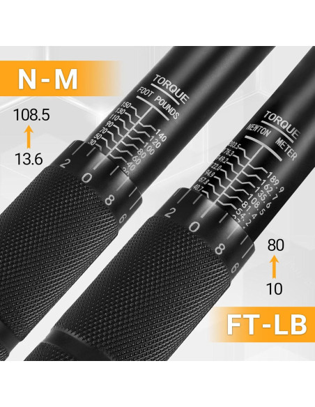 Llave de Torque DEKOPRO 1/2" Doble Dirección 10-150 Ft-Lb