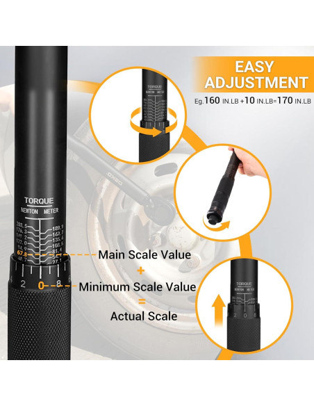 Llave de Torque DEKOPRO 1/2" Doble Dirección 10-150 Ft-Lb