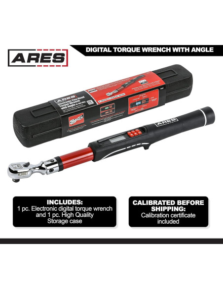 Llave de Torque Digital ARES 43007 10-100 Nm Flex Head