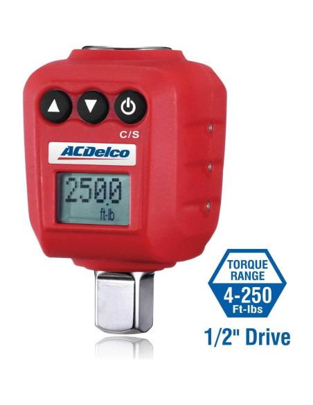 ACDelco Kit de Adaptador de Par Digital 3/8" y 1/2" ISO 6789