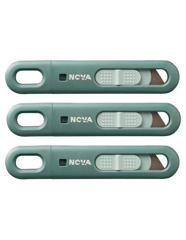 Cuchillo de Seguridad Desechable Nova - 3 Paquete, 14 cm