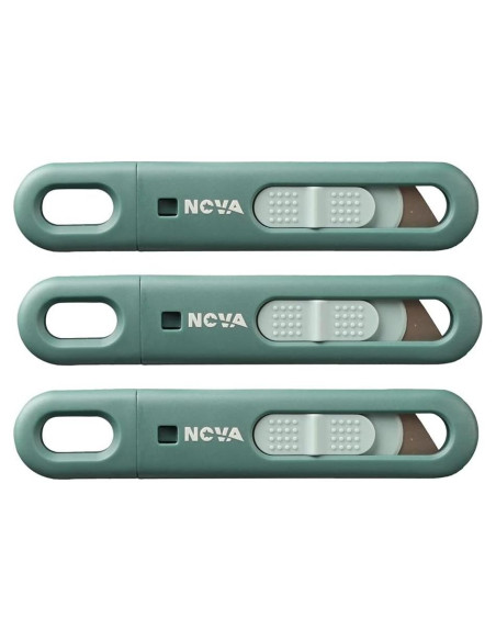 Cuchillo de Seguridad Desechable Nova - 3 Paquete, 14 cm