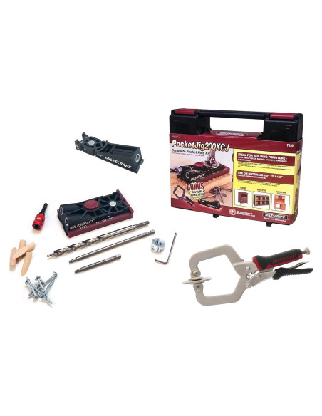 Kit de Carpintería Milescraft Pocket Jig 200XCJ - Plantillas de Agujeros
