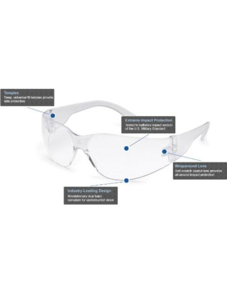 Gafas de Seguridad StarLite 4679 Gateway Safety - Lente Clara Antiempañante - Paquete de 10