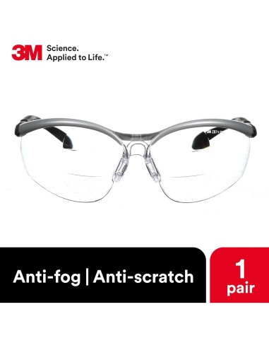 Gafas de Seguridad 3M BX Reader +2.5 Lente Clara Anti-Niebla