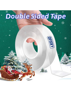 Cinta Doble Cara Nano OFISKY 3m Alta Resistencia Transparente 2