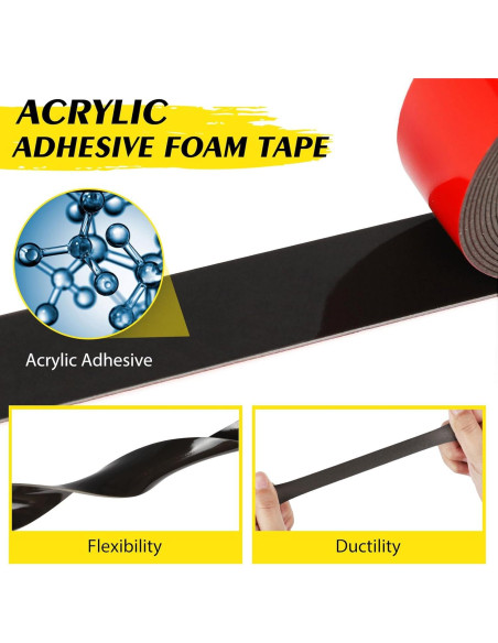 Cinta de Montaje Doble Cara EMITEVER 5M x 2.54CM Impermeable