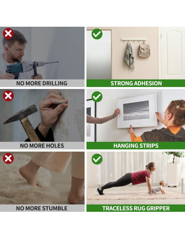 Cinta adhesiva de doble cara Vofauiss 2 rollos 599 cm alta resistencia