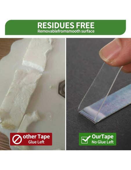 Cinta adhesiva de doble cara Vofauiss 2 rollos 599 cm alta resistencia