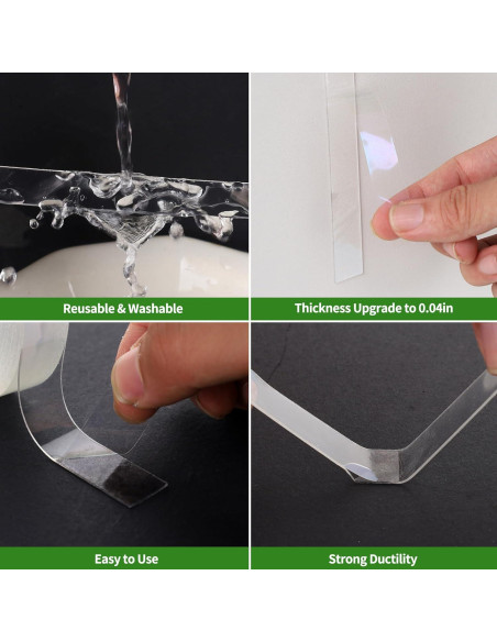 Cinta adhesiva de doble cara Vofauiss 2 rollos 599 cm alta resistencia