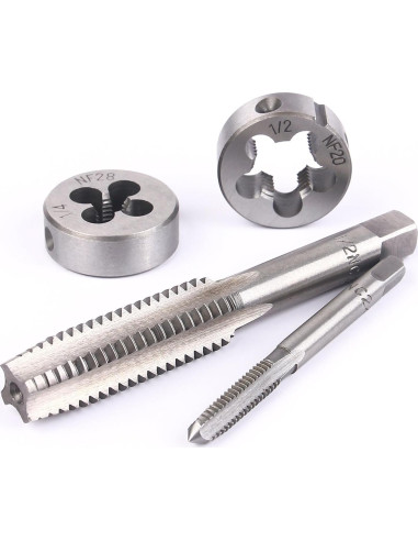 Juego de 60 Piezas de Machos y Matrices EFFICERE - Metrico y SAE