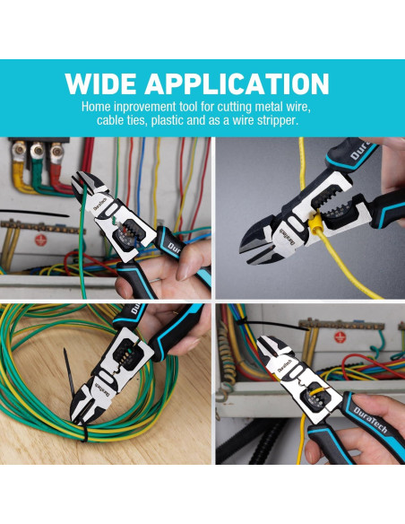 Alicates de Corte Diagonal DURATECH 8" (20.32 cm) Multifuncionales