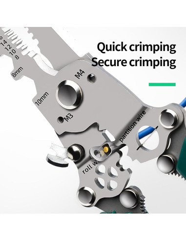 Destripador de Cables Plegable 18 en 1 Uhfsyut - Acero de Cromo Vanadio