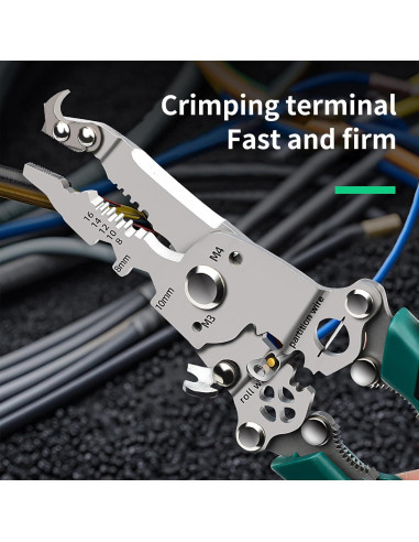 Destripador de Cables Plegable 18 en 1 Uhfsyut - Acero de Cromo Vanadio