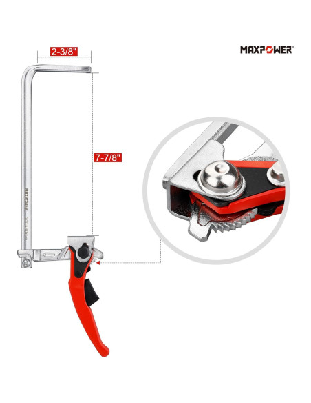 Abrazadera de Mesa MAXPOWER 20 cm 240 kg Rápida Engranaje