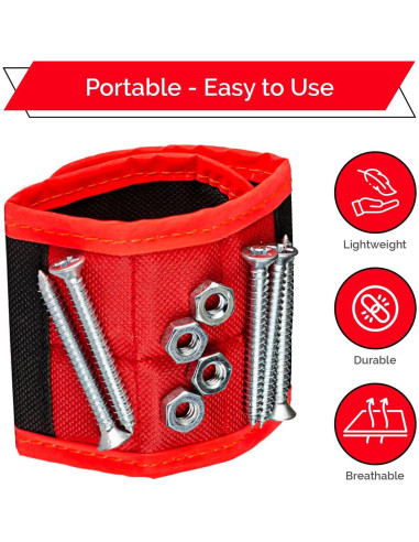 Banda Magnética BYKES Grande para Tornillos y Herramientas