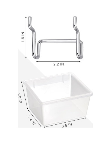 Cestas para Tablero Perforado Patelai - 8 Piezas, Organizador