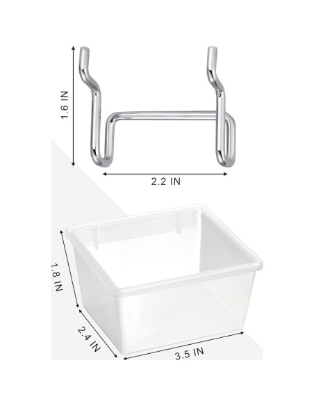 Cestas para Tablero Perforado Patelai - 8 Piezas, Organizador
