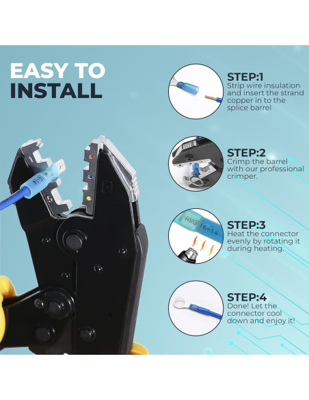 Kit de Conectores de Cable Termocontraíbles 302 Pcs AKOSN