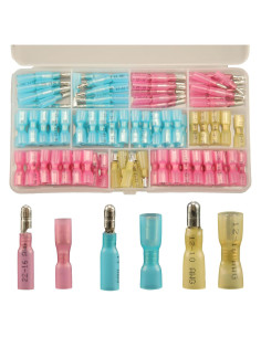 Kit de 130 Conectores de Cable de Bala Termoretráctiles Feggizuli