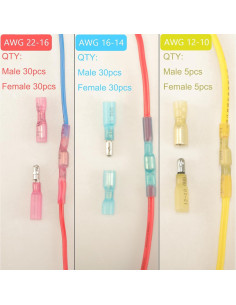Kit de 130 Conectores de Cable de Bala Termoretráctiles Feggizuli 2