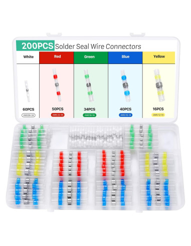 Kit de 200 Conectores de Cable con Sello Térmico YNZDRWA