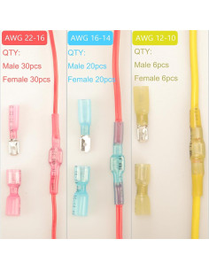 Kit de 112 Conectores de Espada Termocontraíbles Feggizuli 2