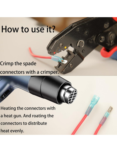Kit de 112 Conectores de Espada Termocontraíbles Feggizuli