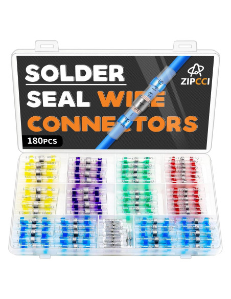 Kit de 180 Conectores de Cable ZIPCCI con Sello de Soldadura