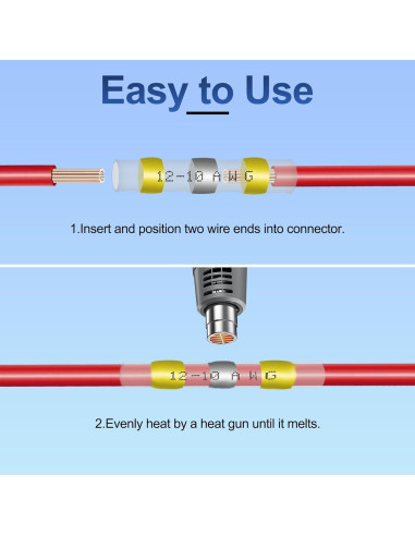 Kit de 180 Conectores de Cable ZIPCCI con Sello de Soldadura