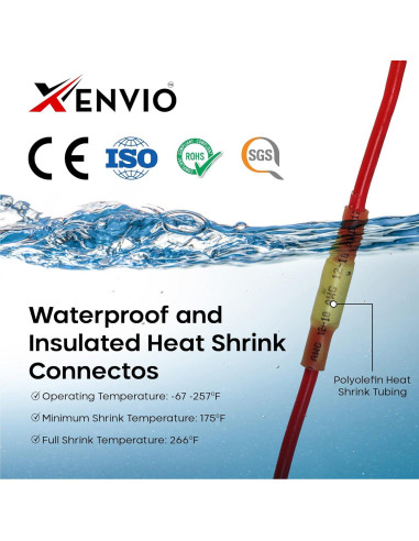 Kit de Conectores de Empalme Térmico 300PCS Xenvio - Impermeables
