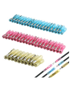 Kit 100 Conectores Bulbo Termocontraíbles PONFY Macho/Hembra