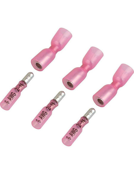 Kit 100 Conectores Bulbo Termocontraíbles PONFY Macho/Hembra