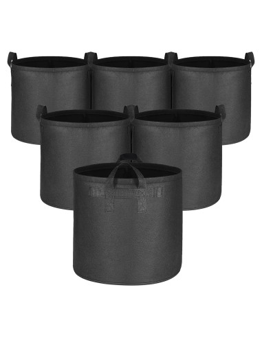 Paquete de 6 bolsas de cultivo Samhe 45L tela no tejida