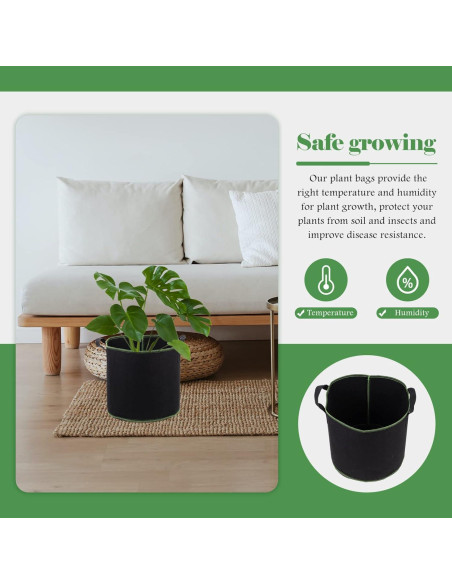 Bolsas de Crecimiento de Plantas DOITOOL 5 Unidades 28cm