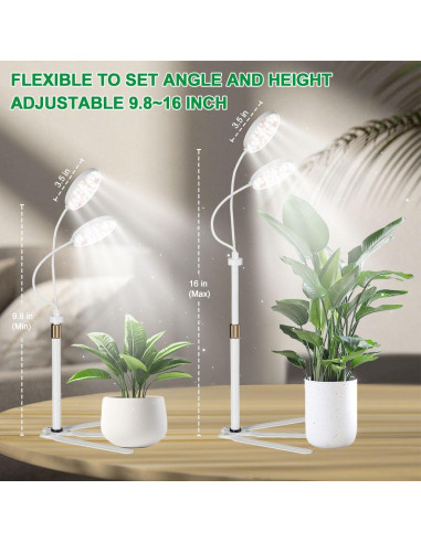 Lámpara de Crecimiento LED GYTF 122 LEDs 10W Regulable 9-40cm