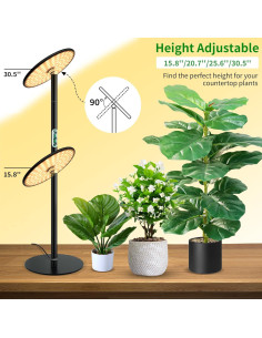 Luz de Cultivo Chiphy 40W LED Espectro Completo Altura Ajustable 2