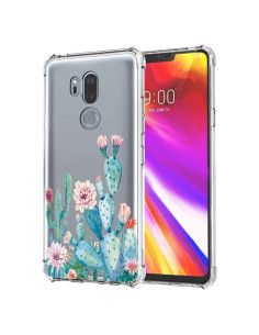 Funda LG G7 ThinQ TPU Floral Cactus - Protectora Delgada