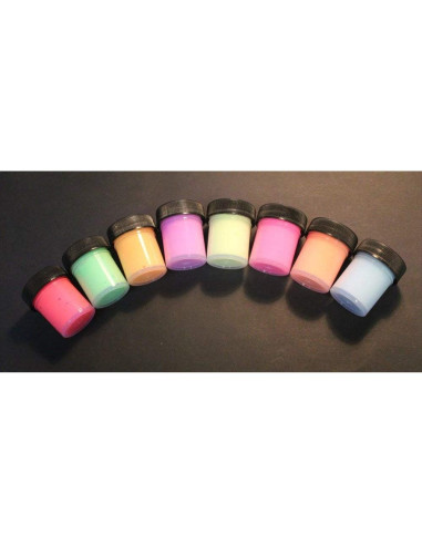 Pintura Acrílica Brillo Azul UV Glomania 2oz Neón Fluorescente