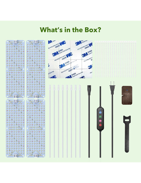 Luces de Crecimiento SDOVUERC 36W Espectro Completo 4 Paneles