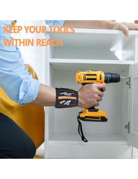 Banda Magnética para Muñeca MENDPRO con 15 Imanes y 2 Bolsillos