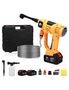 Lavadora a Presión Inalámbrica Gpaentsn 900PSI 6-en-1 Batería