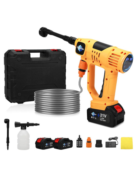 Lavadora a Presión Inalámbrica Gpaentsn 900PSI 6-en-1 Batería