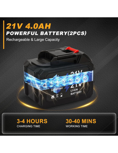 Lavadora a Presión Inalámbrica Gpaentsn 900PSI 6-en-1 Batería