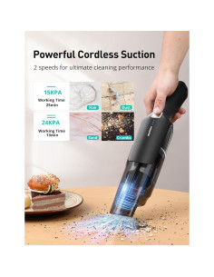 Aspiron Aspiradora de Mano Inalámbrica 24KPA 0.5L 2 Velocidades 2